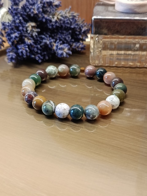 Bransoletka „Nature Spirit” – agat indyjski 8 mm