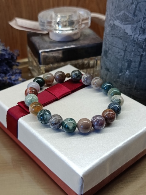 Bransoletka „Nature Spirit” – agat indyjski 8 mm