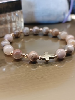 Bransoletka. Różaniec na rękę z kamieni naturalnych