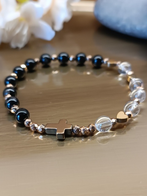 Bransoletka. Różaniec na rękę z kamieni naturalnych