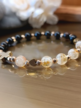 Bransoletka. Różaniec na rękę z kamieni naturalnych