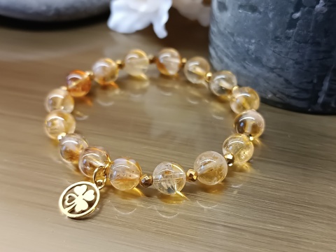 Bransoletka „Sunlight Energy” – cytryn i złoty hematyt