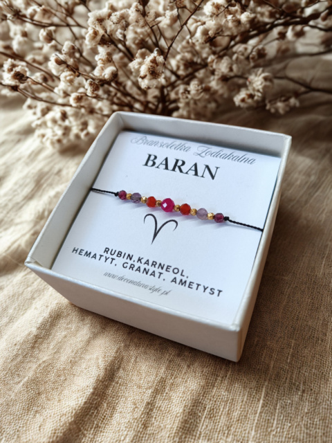 Bransoletka Zodiakalna BARAN – Odwaga, Siła, Równowaga Bransoletka Zodiakalna BARAN – Odwaga, Siła, Równowaga