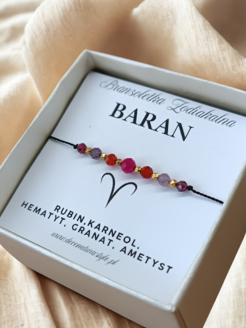 Bransoletka Zodiakalna BARAN – Odwaga, Siła, Równowaga Bransoletka Zodiakalna BARAN – Odwaga, Siła, Równowaga
