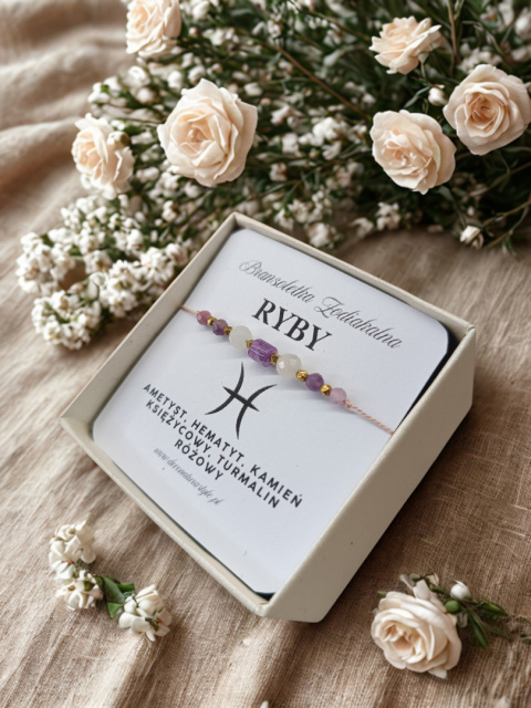Bransoletka Zodiakalna RYBY – intuicja, empatia, wewnętrzna harmonia Bransoletka Zodiakalna RYBY – intuicja, empatia, wewnętrzna harmonia