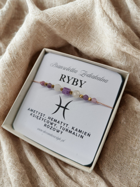 Bransoletka Zodiakalna RYBY – intuicja, empatia, wewnętrzna harmonia Bransoletka Zodiakalna RYBY – intuicja, empatia, wewnętrzna harmonia