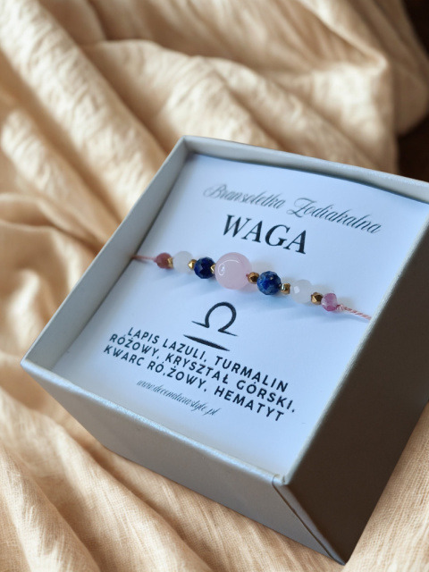 Bransoletka Zodiakalna WAGA – harmonia, miłość, równowaga Bransoletka Zodiakalna WAGA – harmonia, miłość, równowaga