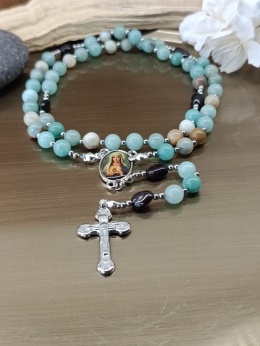 Różaniec. Amazonit i Granat
