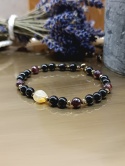 Złota Stabilność Bransoletka z czarnym turmalinem cytrynem granatem i hematytem
